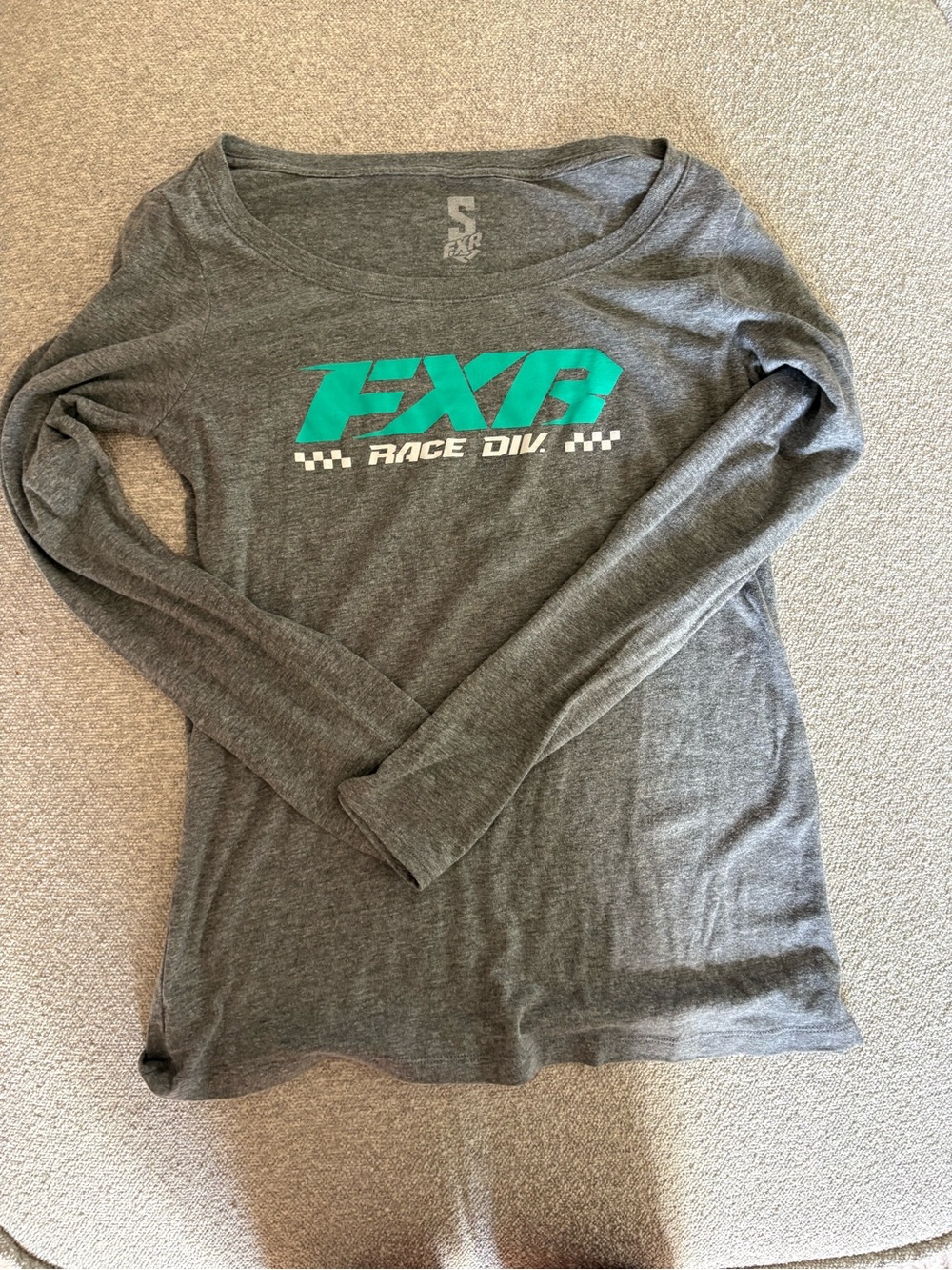 FXR Women's Gray Long Sleeve Tee - Race Div. Graphic